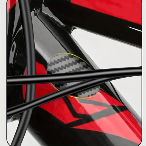 Set 20 autocolante pentru bicicleta, lipire pe cadru, protectie impotriva zgarieturilor, dimensiuni si forme diferite, negru [7]