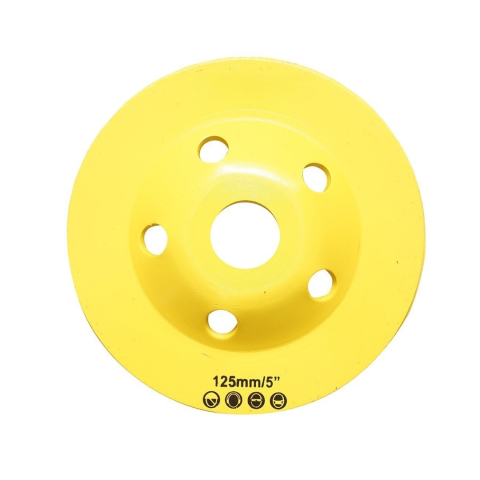 Disc diamantat, cu segmente, pentru slefuire granit, beton, piatra, tip cupa, 125 x 22.23 mm [1]