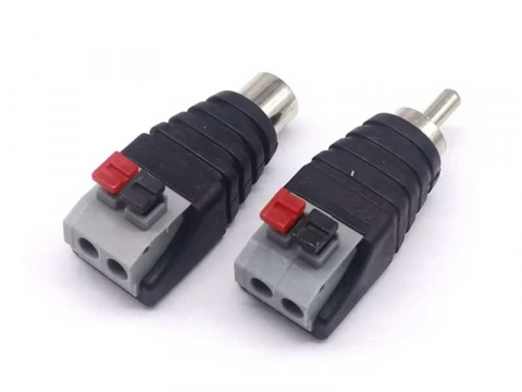 Mufa RCA tata, conectare rapida, negru [4]