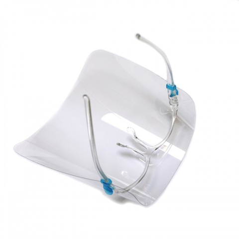 Viziera de protectie, cu rama de ochelari, transparenta, plastic, reutilizabila [4]