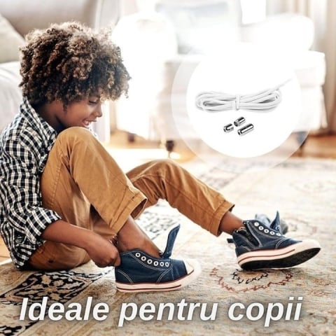 Sireturi flexibile din plastic si metal, 100 cm – Fara legare, cu prinderi metalice la capete, pentru pantofi sport, casual si eleganti [11]