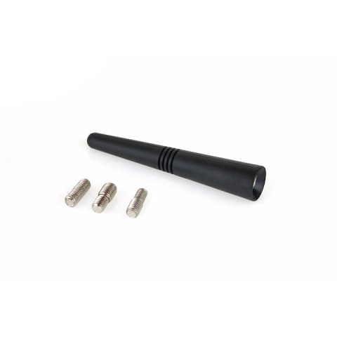 Antena radio auto, universala, plastic/otel, 3 adaptoare incluse, lungime 9 cm, negru [4]