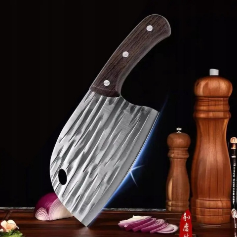 Satar de bucatarie, otel inoxidabil/lemn, maner ergonomic, 25 cm [8]