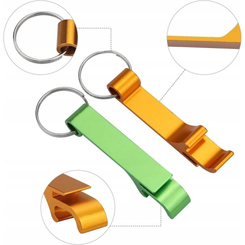Set 12 x desfacator sticle, 7 cm, aluminiu, multicolor [15]