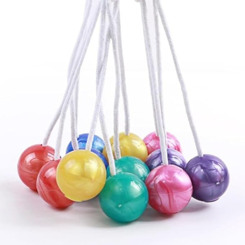 Jucarie interactiva, set 2 bile clackers, antistres, pentru adulti si copii, plastic, 40 mm, visiniu [2]
