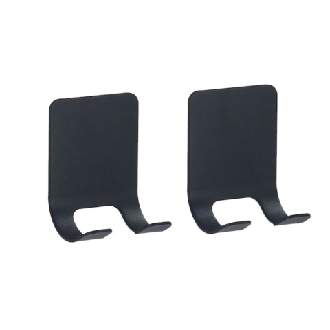 CASA & GRADINA - Set 2 x suport pentru aparat de ras, universal, autoadeziv, otel inoxidabil, 6 x 4.5 cm, negru