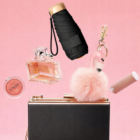 Umbrela, protectie UPF 50+, pliabila, diametru 88 cm, inaltime 58 cm, universala, compacta, constructie solida, husa inclusa, negru [6]