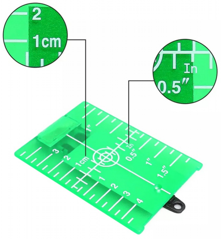 Placa tinta pentru nivela laser, plastic, 10.5 x 7.5 cm, verde [4]