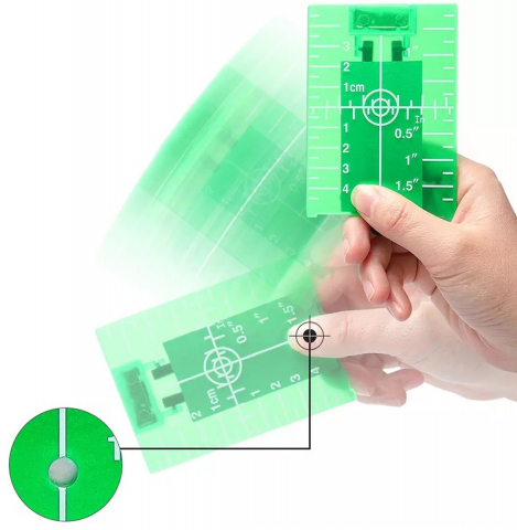 Placa tinta pentru nivela laser, plastic, 10.5 x 7.5 cm, verde [3]