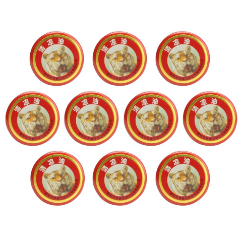 Alifii si tratamente - Set 10 x alifie chinezeasca naturala, puterea tigrului, pentru ameliorarea racelilor, durerilor reumatice, durerilor de cap, 3 g