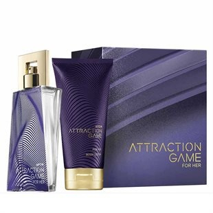 Cutii cadou femei - Cutie cadou Avon Attraction The Game Ea (parfum 50 ml,lotiune 150)