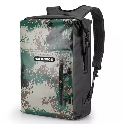 SPORT ȘI ACTIVITĂȚI - Rucsac impermeabil, 61 x 44 x 16 cm, 25l, negru/verde