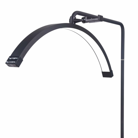 Lampa cosmetica tip semiluna, LED, 40 W, 2500 lm, 320 LED-uri, lumina calda/rece/neutra, inaltime 139-184 cm, negru [4]