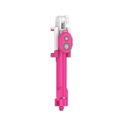 Selfie stickuri - Selfie Stick cu telecomanda detasabila si sistem trepied - IOS si Android - Roz