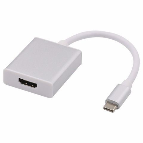 Adaptor USB 3.1 Tip-C tata la HDMI mama, cablu 10 cm, alb [6]