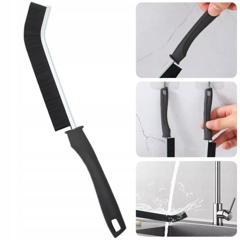 Perie pentru curatare spatii inguste, greu accesibile, maner ergonomic, diverse suprafete, plastic, 23 x 2 cm, negru [2]