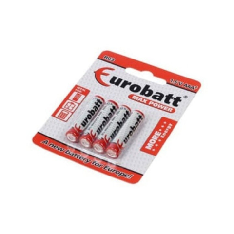 Set 4 baterii Eurobatt, AAA, R3, 1.5 V, fara mercur [1]