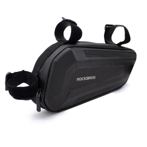 Geanta pentru bicicleta, prindere pe cadru, 1.5l, impermeabila, 6 x 10 x 29 cm, negru [7]