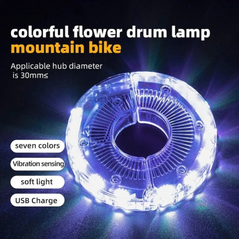 Lumini LED pentru spite bicicleta, rezistente la apa IP55, 300mAh, 7 culori [8]