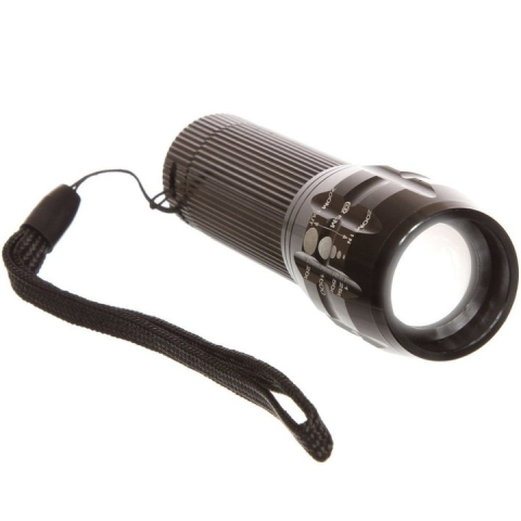 Far bicicleta LED, suport prindere, zoom, aluminiu, 3 moduri iluminare, 9.3 x 3 cm, negru [5]