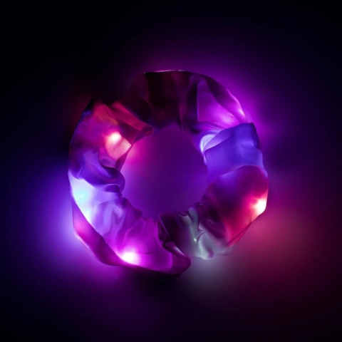 Elastic pentru par, 10 lumini LED, 3 moduri de iluminare, mov [5]