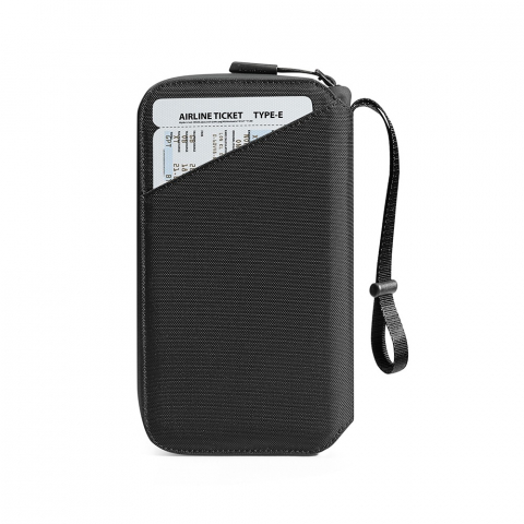 Cadouri simbolice - Geanta pentru accesorii, universala, nailon, protectie RFID, negru
