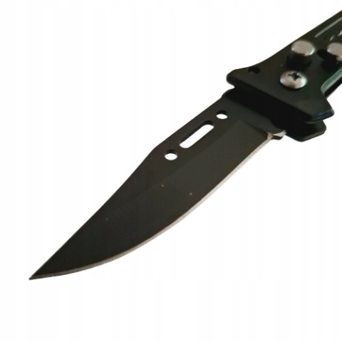 Briceag pentru supravietuire, camping, otel inoxidabil, model scorpion, maner ergonomic, 15.5 cm, negru [5]