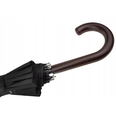 Umbrela cu deschidere automata, 16 tije, rezistenta la vant, 126 cm, negru [3]