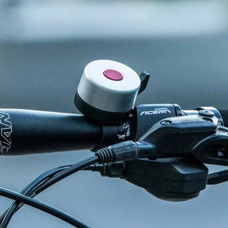 Sonerie pentru bicicleta, 3.7 x 5.4 cm, aliaj de cupru, argintiu [6]