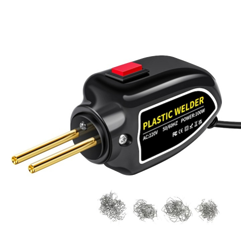 Diverse Unelte - Set pistol de lipit/sudat plastic si 200 capse otel, 4 modele diferite, negru