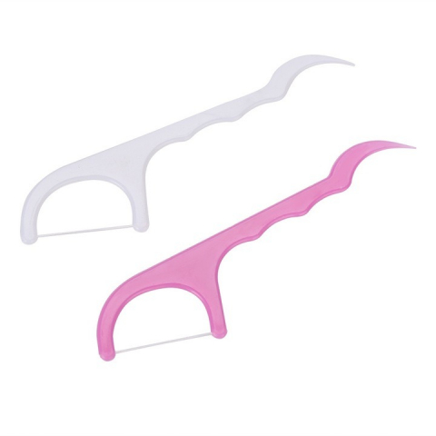 Set ata dentara tip scobitoare, 24 bucati, roz [2]