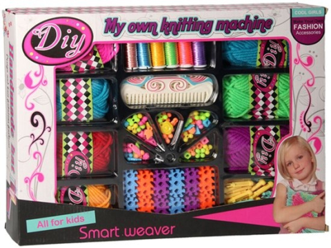 Kit pentru confectionare bratari, accesorii, pentru copii, margele, snururi, DIY, multicolor [4]