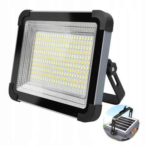 Proiector LED, cu panou solar, 15 W, incarcare USB, USB-C, lumina calda/rece/neutra, magnetic, reglabil 180°, 21 x 17 x 5 cm [6]