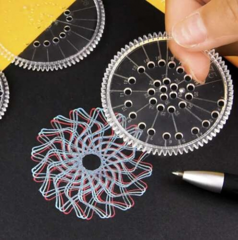 Set pentru desen, spirograf, sabloane transparente, 35 piese [14]