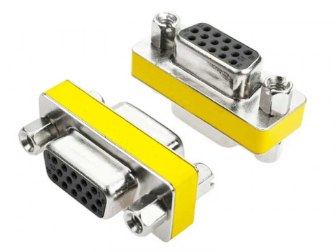 Diverse - Adaptor VGA mama - VGA mama, 15 pini, galben