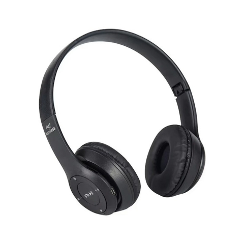 Casti audio, wireless, Bluetooth, lumini LED, radio FM, MP3, negru [1]