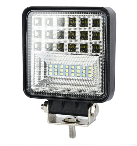 ARTICOLE AUTO - Proiector LED auto, off-road, lumina rece 6000K, 16 W, 12-24 V, aluminiu/PVC, protectie IP65, 12.5 x 10.7 x 2.2 cm, negru