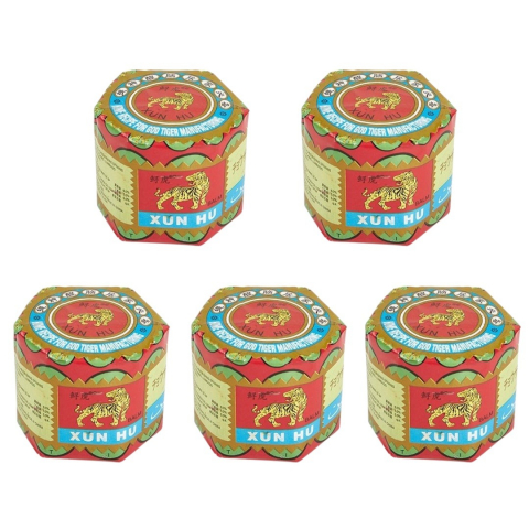 Alifii si tratamente - Set 5 x alifie camfor, puterea tigrului, chinezeasca, efect de incalzire si calmare a durerii, 18.4 g