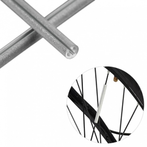 Set 12 tuburi reflectorizante, rezistente la conditii meteorologice, pentru spitele bicicletei, lungime 7.5 cm, verde [3]