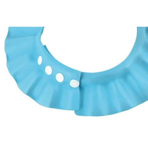 Palarie de baie pentru copii, reglabila, protectie impotriva apei si samponului, material moale si confortabil, ideala pentru spalat parul fara stres, albastra [4]