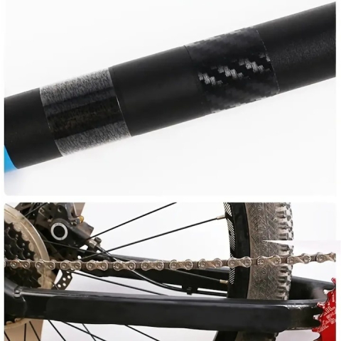 Set 20 autocolante pentru bicicleta, lipire pe cadru, protectie impotriva zgarieturilor, dimensiuni si forme diferite, negru [5]