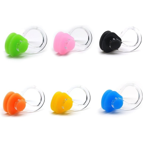 Set 14 clipsuri de nas pentru inot, silicon si plastic, 10 culori diferite, reutilizabile, confortabile, 4 cm [2]