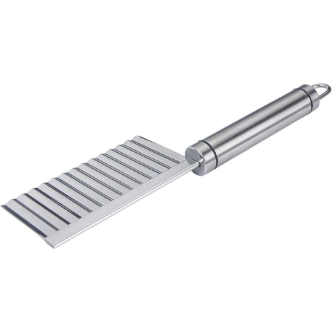 Cutit zimtat pentru cartofi, legume, otel inoxidabil, maner plastic, 22.5 x 6 cm, argintiu [15]