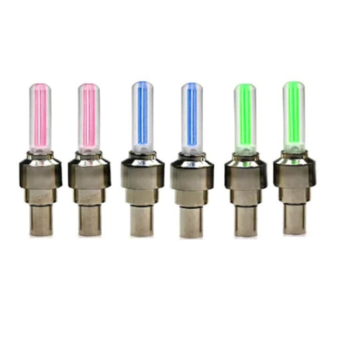 Lumini auto - Set 6 lumini decorative valva LED pentru biciclete,auto, roz, albastru, verde