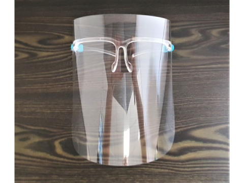 Viziera de protectie, cu rama de ochelari, transparenta, plastic, reutilizabila [14]