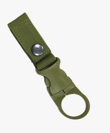 Suport tactic pentru rucsac cu prindere curea si inel multifunctional, 14.5 cm, verde, pentru sticla, chei si accesorii [2]