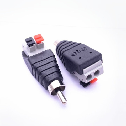 Mufa RCA tata, conectare rapida, negru [1]