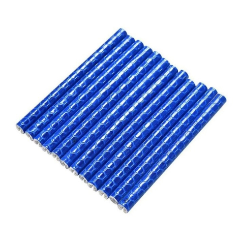 Iluminat biciclete - Set 12 tuburi reflectorizante, rezistente la conditii meteorologice, pentru spitele bicicletei, lungime 7.5 cm, albastru