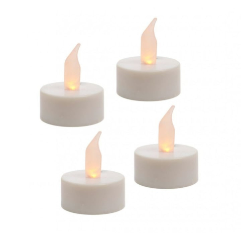 Set 24 lumanari LED, rotunde, tip pastila, lumina calda, 3.6 cm, plastic, pentru decor, petreceri [10]