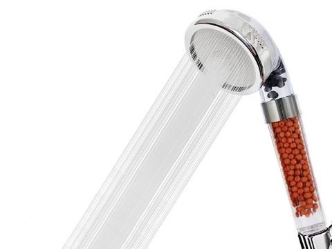 CASA & GRADINA - Para de dus, plastic, granule anticalcar, filet standard de 1/2 inch, argintiu, 21 cm